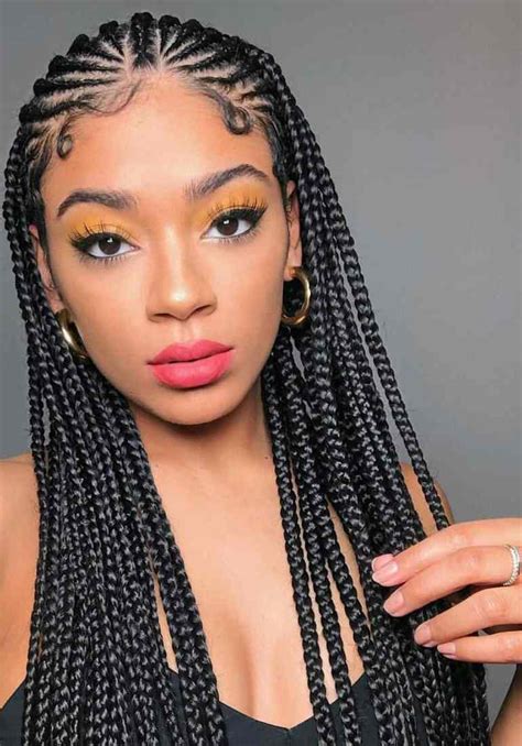 African hair styles braids - For the woman transitioning from relaxed to natural hair, you can rock a short braided hairstyles, hot press curly hair or cornrows. And for the woman with relaxer in her hair, you can sport a ...